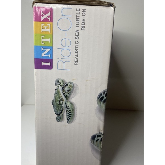 Intex Realistic Sea Turtle Inflatable Ride-On Float‎ with Handles | (Open Box) - Picture 6 of 9
